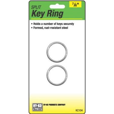 Hy-Ko KC104 2 Pack- 0.87 in. Split Key Ring 870329
